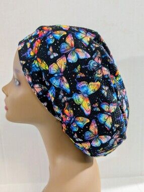 Butterflies, Euro Style Scrub Cap, Scrub Cap, Surgery Hat, Chemo Hat